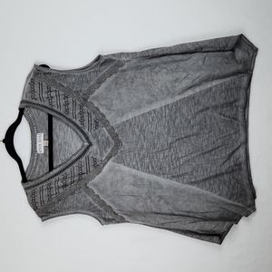 Knox Rose Women's Sleeveless Top Gray Size Large